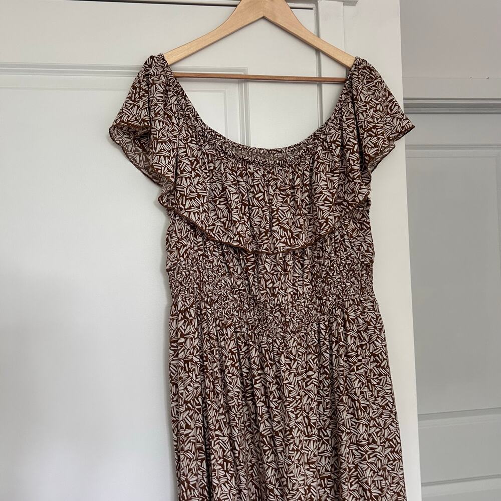 Old Navy Resort Euro Summer Flowy Western Smocked Preppy Maxi Dress Women's 2x - Picture 3 of 8